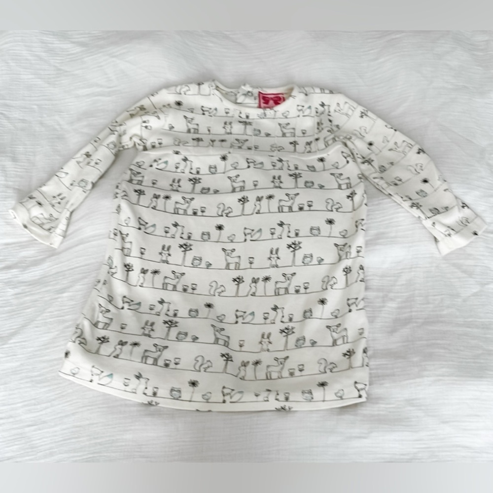 Long Sleeve Forest Animal Print Dress | Mini Moi | 18-24 Months